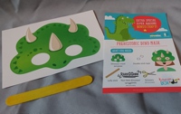 September 2017 toucanBox subscription box dinosaur mask making craft